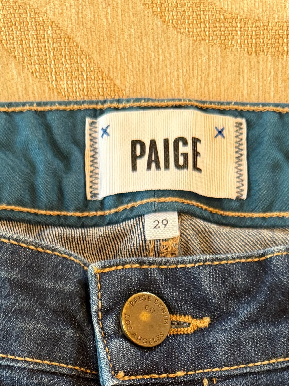 PAIGE Skyline Ankle Peg Jeans 29 Medium Wash Stretch Denim - Picture 9 of 14